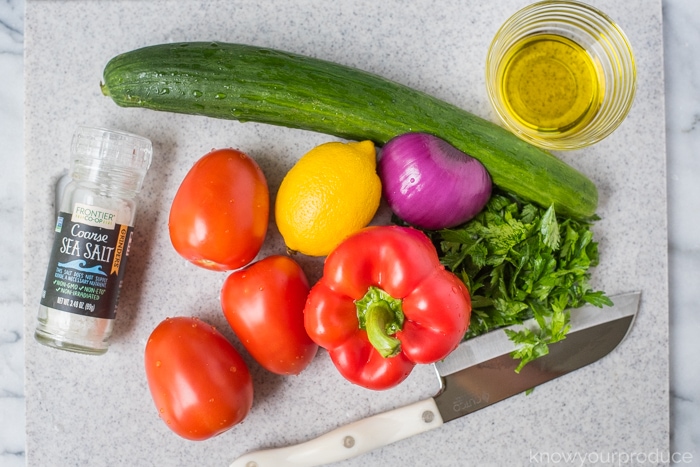 ingredients for israeli salad