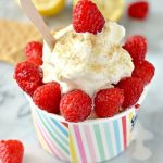 Raspberry Lemon Vanilla Ice Cream (No Cook, No Eggs!)