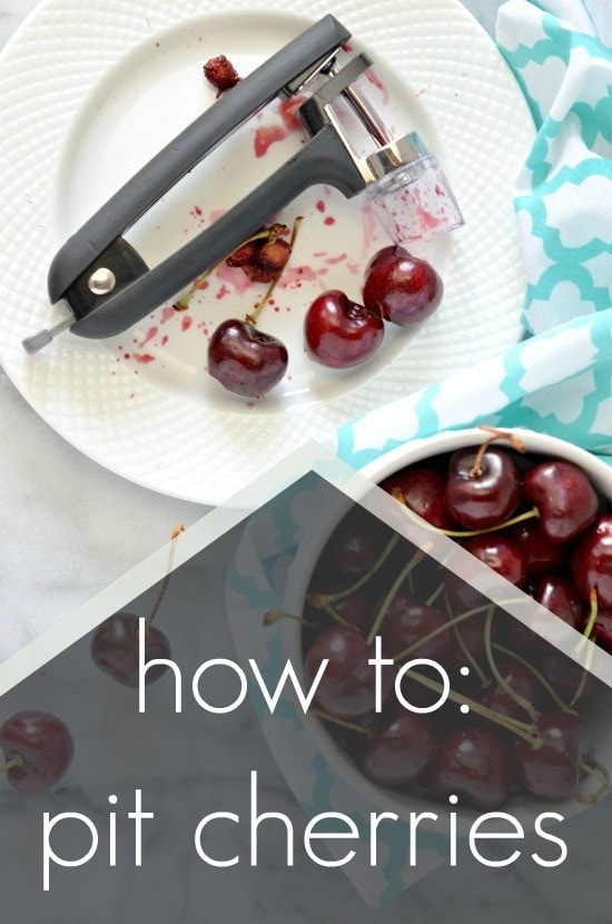 Learn how to pit cherries easily and how to contain the cherry mess that comes with pitting cherries. Great way to enjoy or preserve cherries is without the pit!