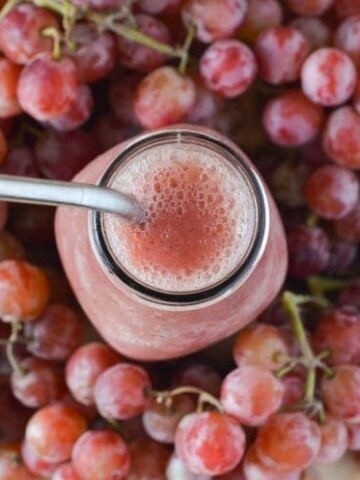 Homemade Grape Slushies Healthy and Refreshing with Organic Red Grapes