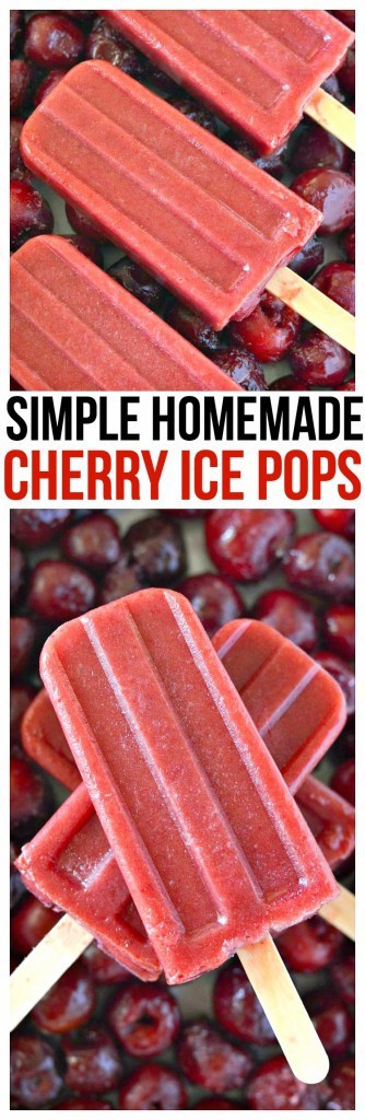 Simple Homemade Cherry Ice Pops Recipe. You're only 3 ingredients away from the best homemade frozen treats for kids