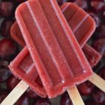 homemade cherry ice pops with only 3 ingredients