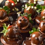 Vegan Ganache Chocolate Covered Strawberry Cupcakes - Quick and easy vegan or vegetarian cupcake recipe using cupcake essentials from OXO to raise awareness for Cookies for Kids' Cancer