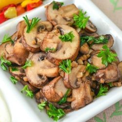 Parsley and Garlic Mushroom Recipe Healthy and Delicious side dish or topping for breakfast like eggs, lunch like grilled cheese or over your favorite steak / grilled chicken.