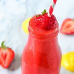 You're going to love our Slushy Strawberry Lemonade Recipe! This is a refreshing summer drink that you can make in just 3 minutes. Using real fruit and ingredients you know.