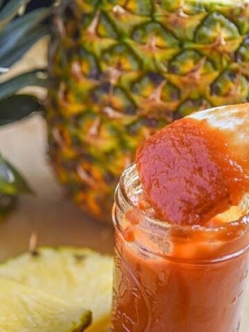 Fresh Homemade Pineapple BBQ Sauce Recipe, a quick and easy recipe for your grilled favorites!