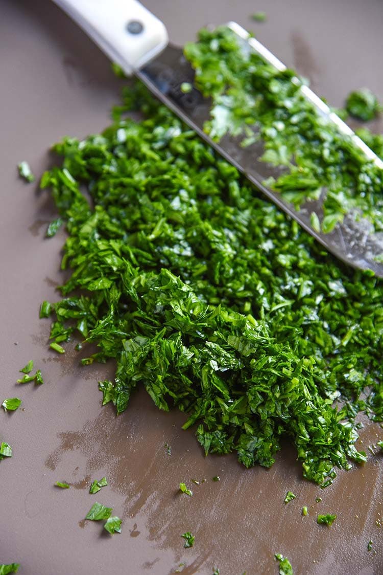 Try our homemade Argentinian Chimichurri Sauce and you'll be putting it on everything! Chopped Parsley