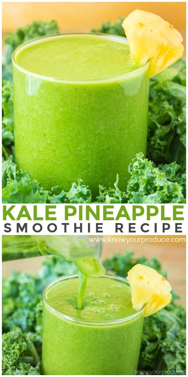 kale pineapple smoothie recipe pinterest