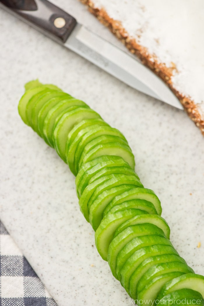sliced cucumbers for cucumber sandwich