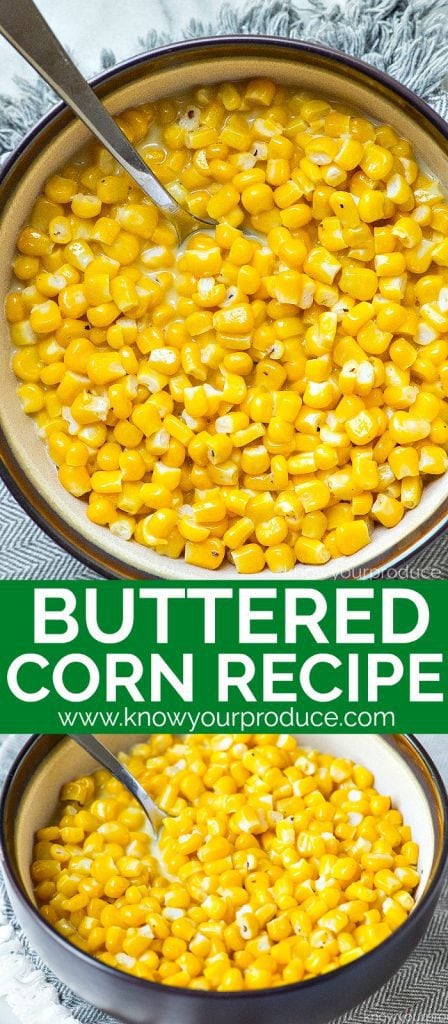 buttered corn vegetarian side dish recipe