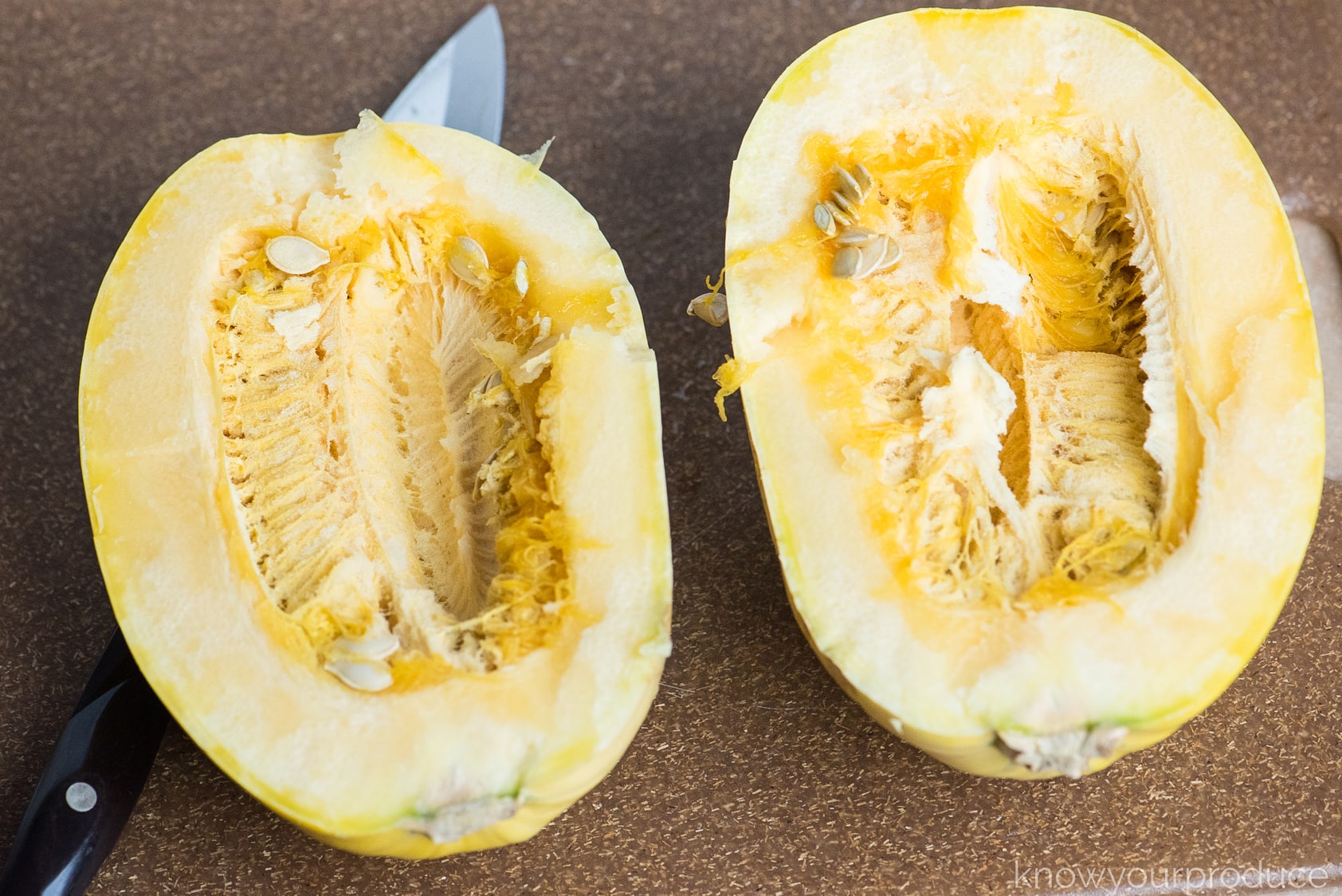Ripe Spaghetti Squash Inside