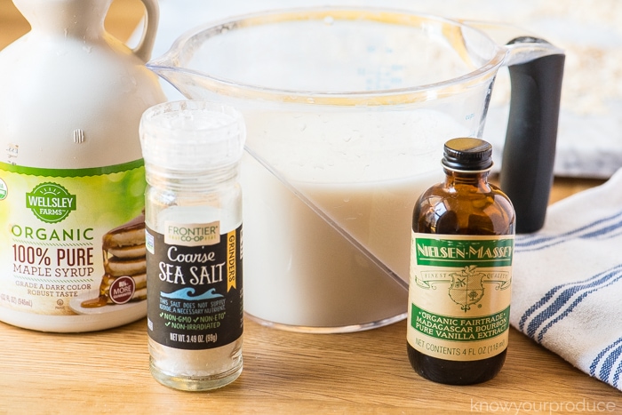 vanilla salt maple syrup for oat milk recipe