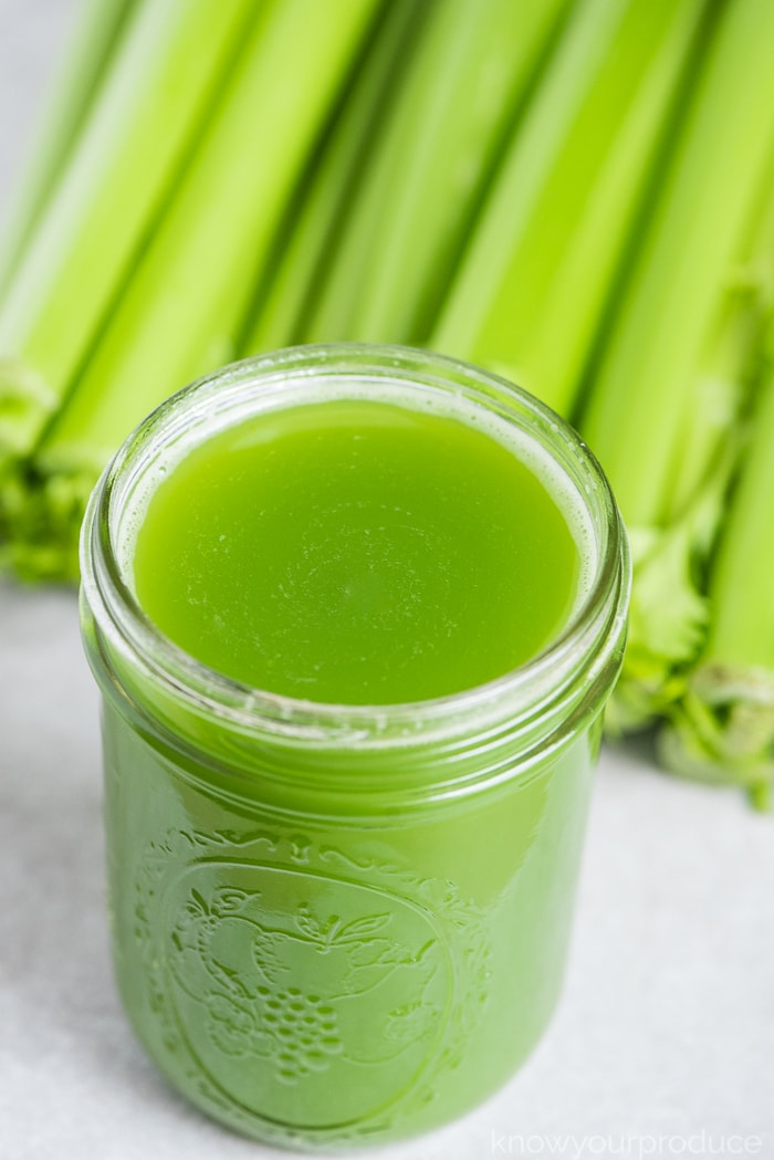 celery juice recipe in a glass