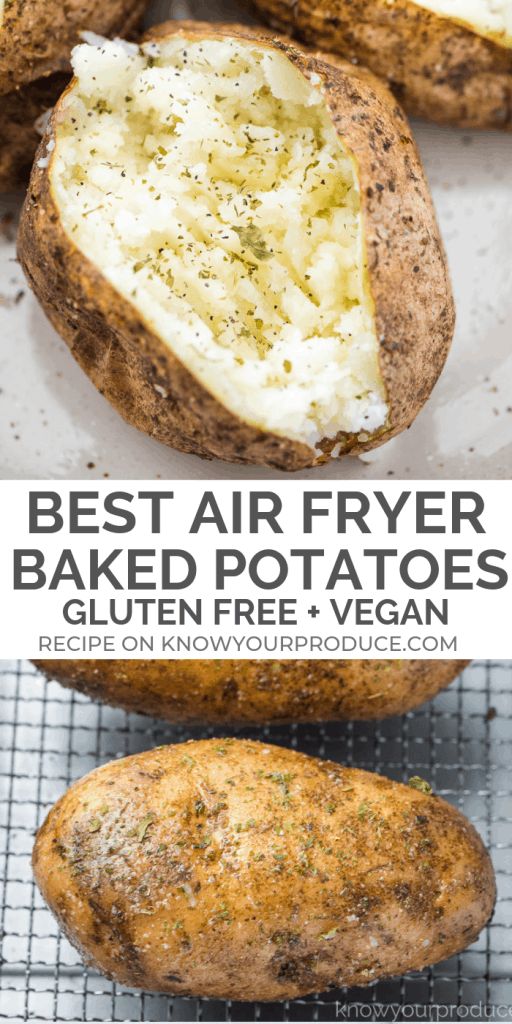 air fryer baked potatoes - the best baked potatoes made in the cuisinart air fryer toaster oven