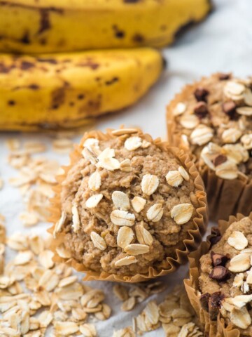 healthy banana muffins