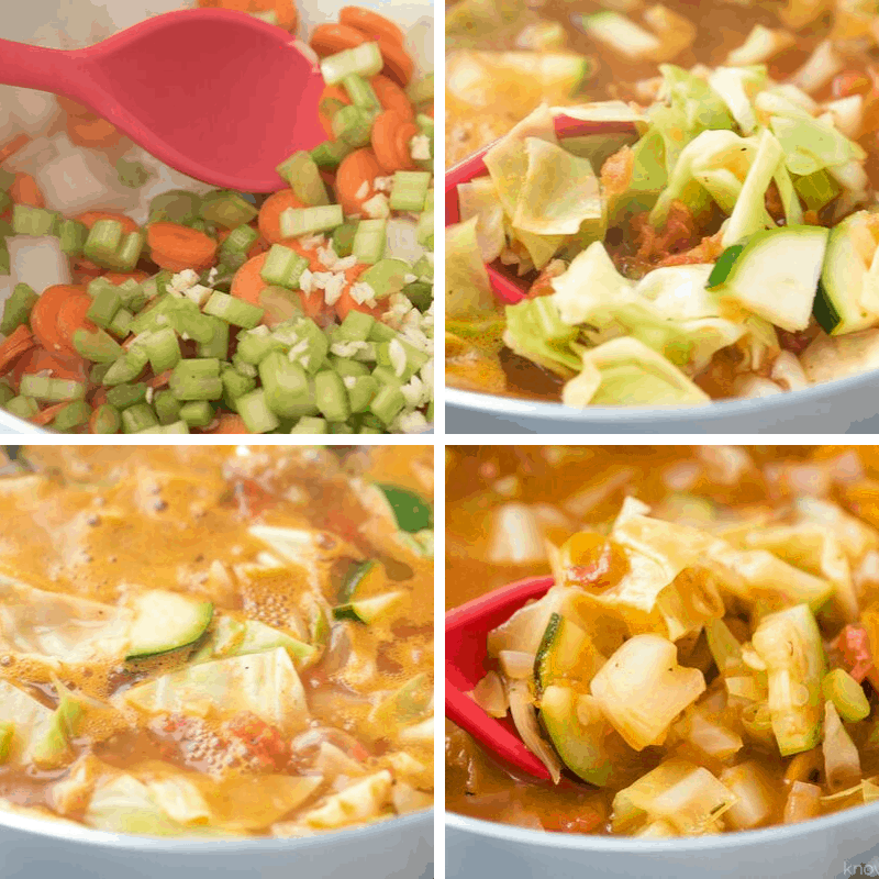 how to make cabbage soup step by step photos