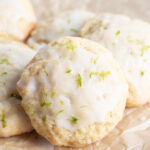 key lime cookies with glaze.