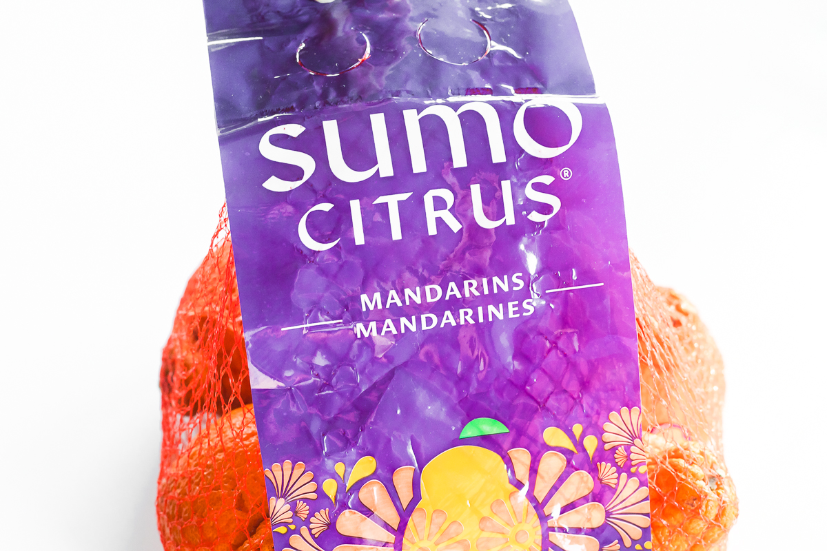sumo citrus mandarins in a bag.