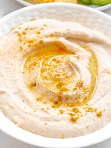 white bean hummus.