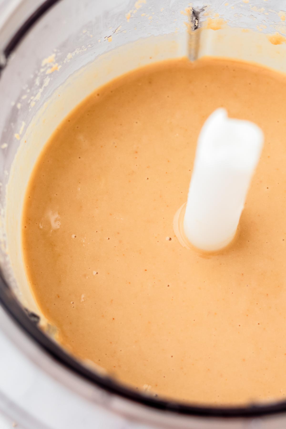 smooth tahini in a blender.