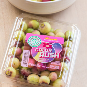 color rush blueberries from nature ripe in package.